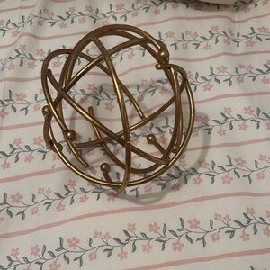 Gold Decorative Orb Sculpture